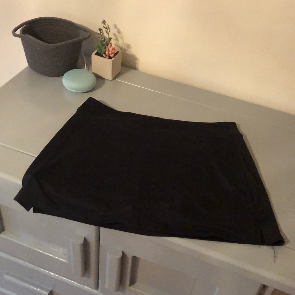 Black skirt with shorts under